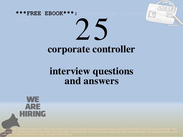 top 25 corporate controller interview questions and answers pdf ebook