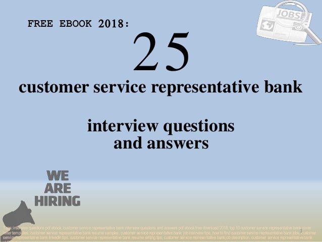 top 25 customer service representative bank interview custom service jobs