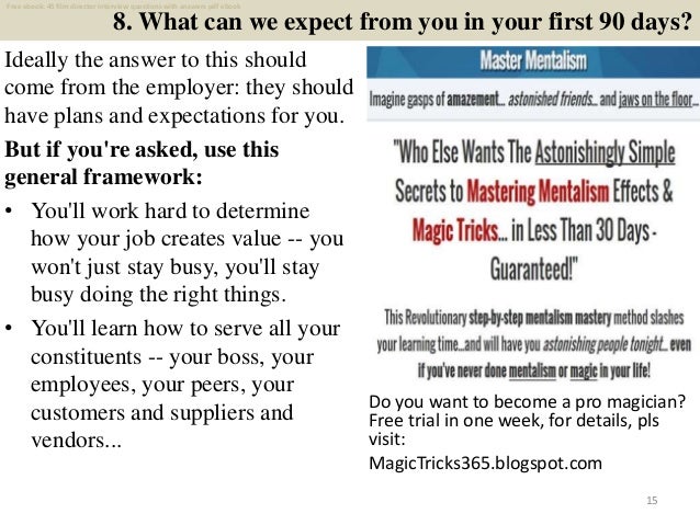 Top 25 film director interview questions and answers pdf
