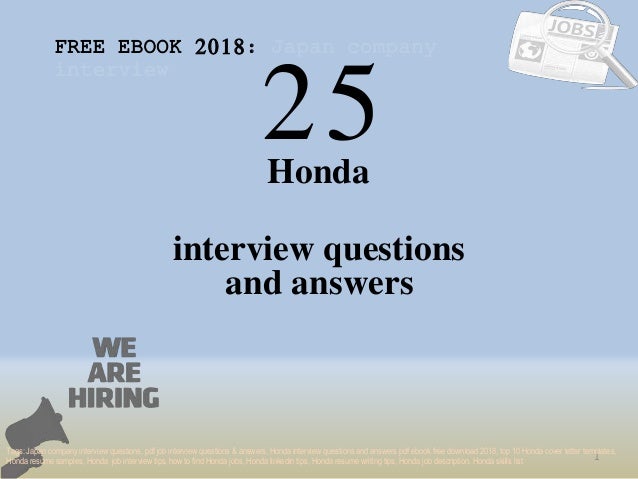 top 25 honda interview