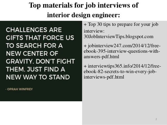 Top 25 Interior Design Engineer Interview Questions And Answers Pdf E