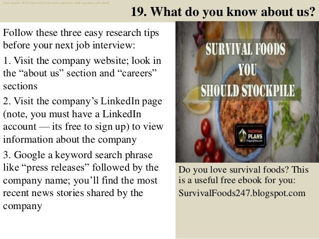 Top 25 kitchen staff interview questions and answers pdf ebook free d…