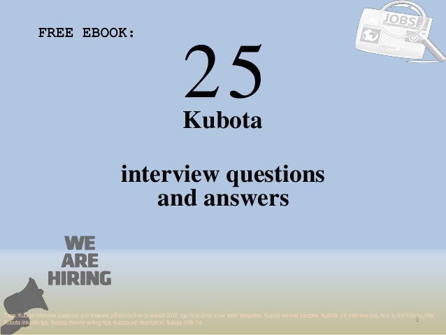 Top 25 Kubota Interview Questions And Answers Pdf Ebook Free Download