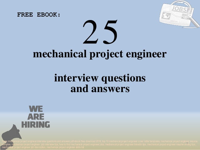 Top 25 Mechanical Project Engineer Interview Questions And Answers Pd