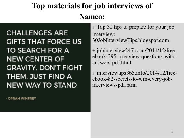Top 25 Namco Interview Questions And Answers Pdf Ebook Free Download