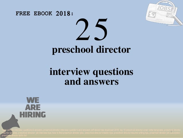 Top 25 preschool director interview questions and answers pdf ebook f 