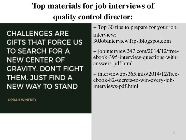 Top 25 quality control director interview questions and answers pdf e…