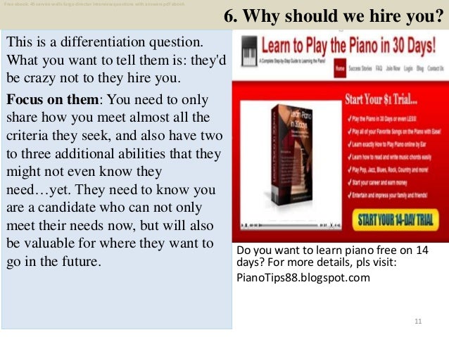 Top 25 service wells fargo director interview questions and answers p…
