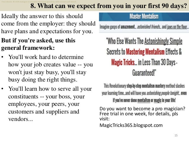 Top 25 shift manager mcdonalds interview questions and answers pdf eb…