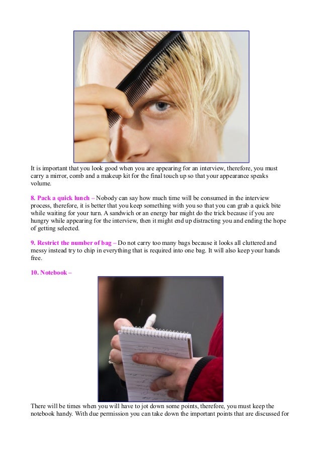 Top 25 things you should bring or take to a job interview