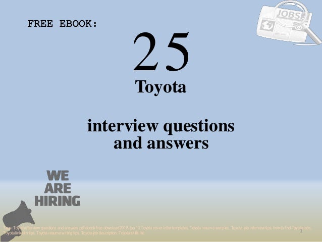 Top 25 toyota interview questions and answers pdf ebook free download