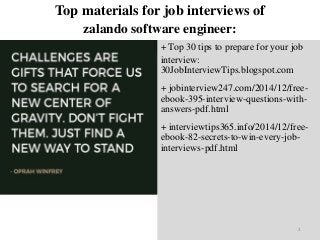 Top 25 Zalando Software Engineer Interview Questions And Answers Pdf