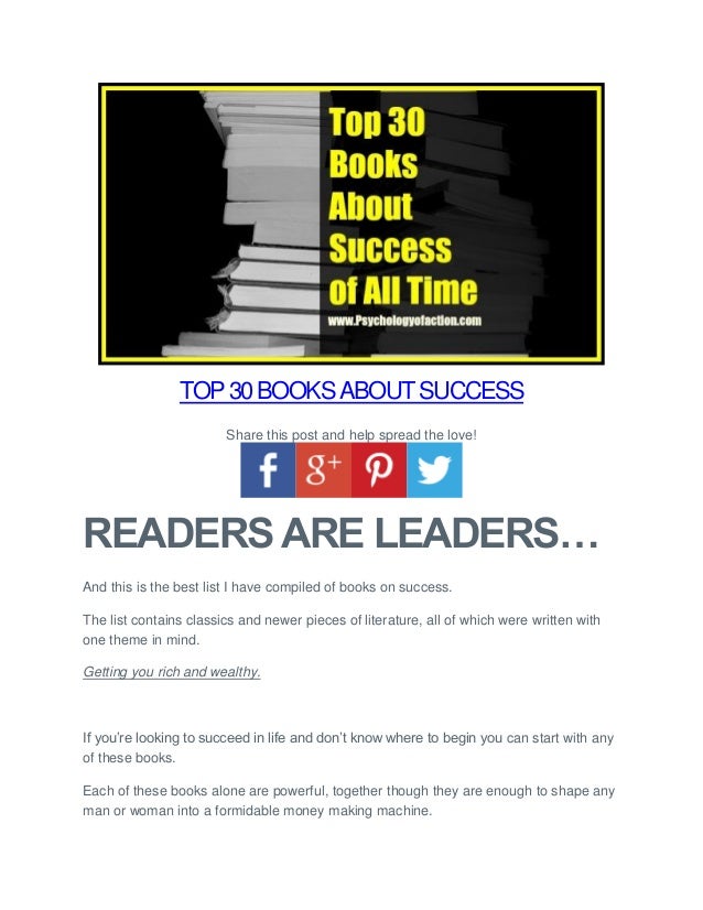 Top 30 books about success