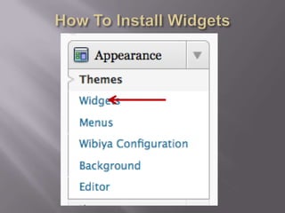 How To Install Widgets