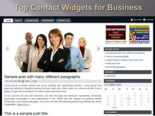 Top Contact Widgets for Business