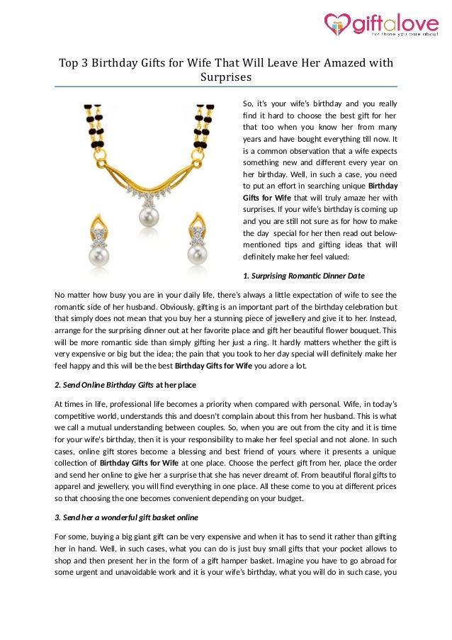 wife birthday gift online