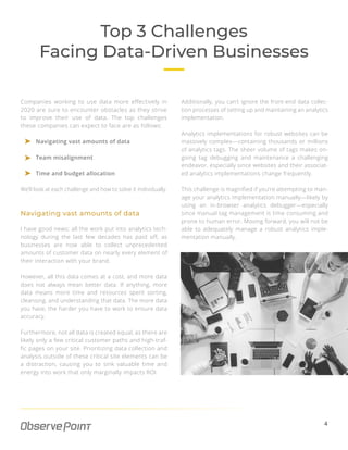 Top 3 challenges of data governance & performance measurement in 2020 | PDF