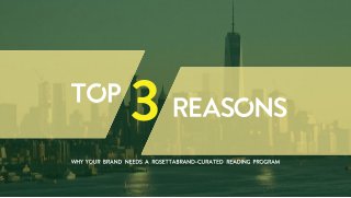 Top 3 Reasons Why Your Brand Needs A RosettaBrand Curated eBook Reading Program