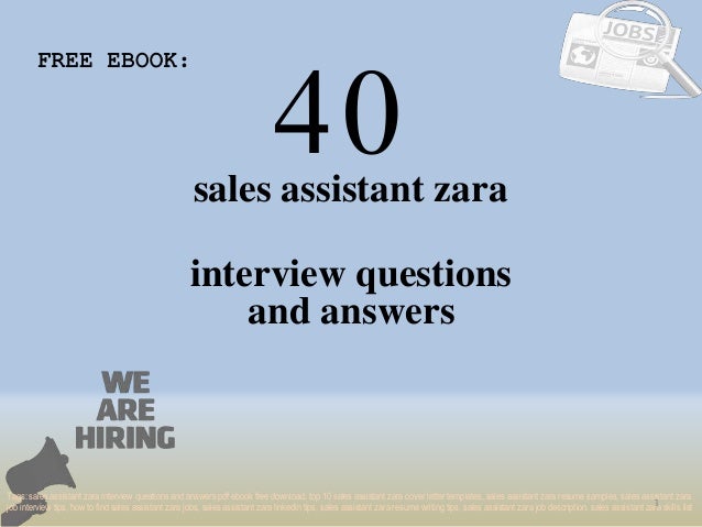 Top 40 sales assistant zara interview 