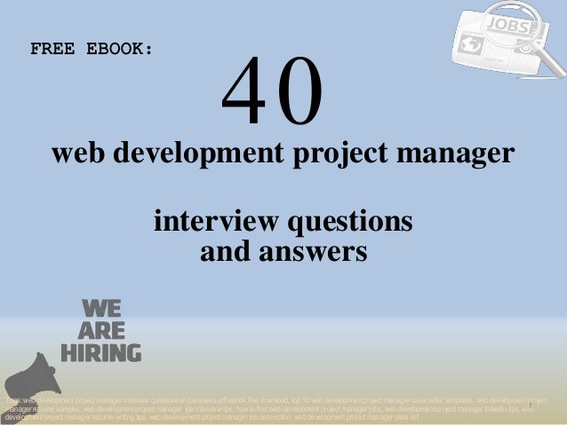 top free ebook download site Top 40 web development project manager interview questions and answer….