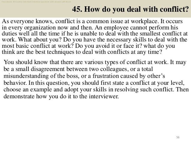 Top 45 country club bank interview questions and answers pdf