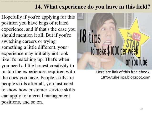 Top 45 fashion designer internship interview questions and