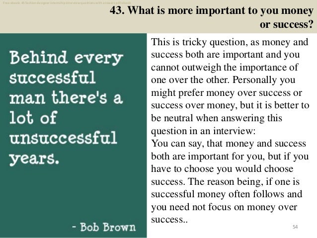 Top 45 fashion designer internship interview questions and