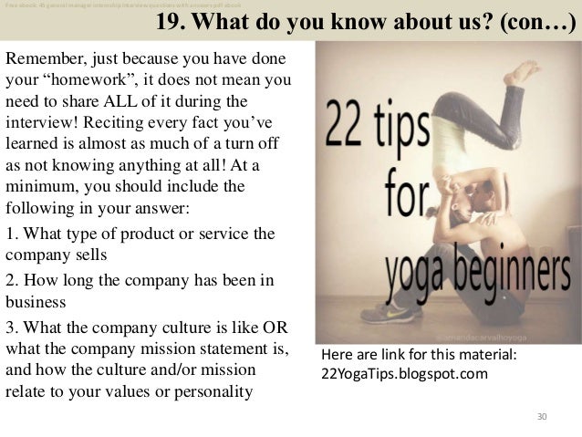 Top 45 General Manager Internship Interview Questions And Answers Pdf