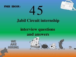 45
1
Jabil Circuit internship
interview questions
FREE EBOOK:
Tags: Jabil Circuit internship interview questions and answers pdf ebook free download, top 10 Jabil Circuit internship cover letter templates, Jabil Circuit internship resume samples, Jabil Circuit
internship job interview tips, how to find Jabil Circuit internship jobs, Jabil Circuit internship linkedin tips, Jabil Circuit internship resume writing tips, Jabil Circuit internship job description. Jabil
Circuit internship skills list
and answers
 