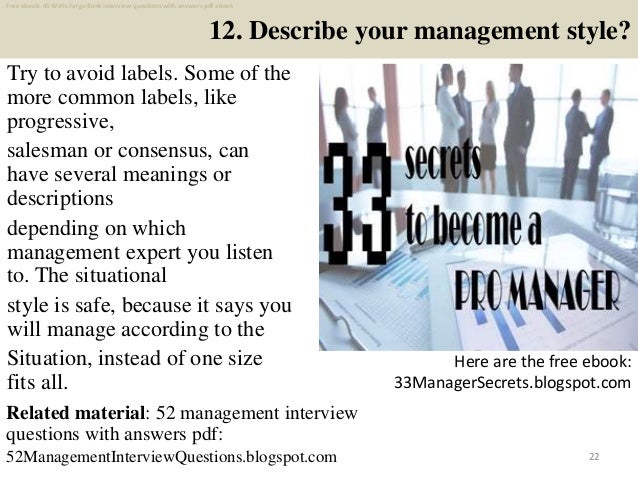 Top 45 wells fargo bank interview questions and answers pdf