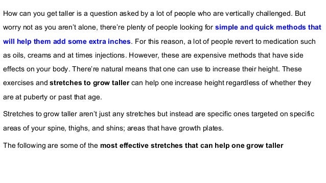 How can you get taller?