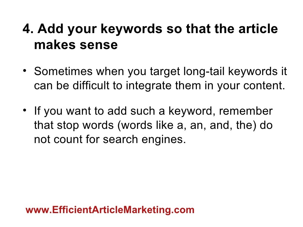 4 Tips For Writing Keyword Rich Articles