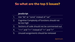The top 5 JavaScript issues in all our codebases