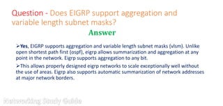 EIGRP interview questions and answers part 1 | PPTX