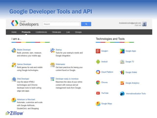 Google Developer Tools and API

 