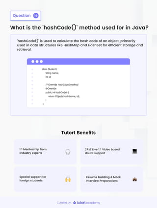 Top 50 Java Interviews Questions | Tutort Academy - Course for Working ...