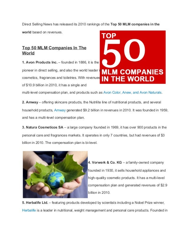 The Top 50 MLM Companies In The World