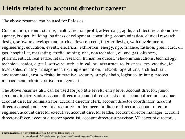 account director cover letter