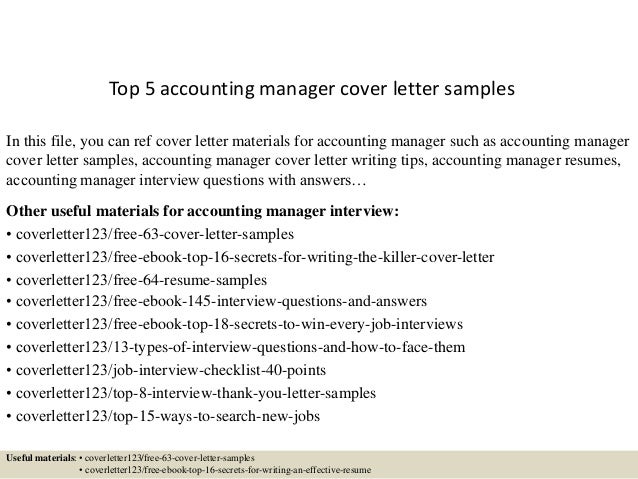 sample accounting manager resume