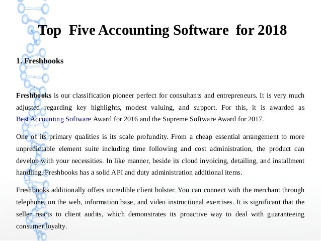 Top 5 Accounting Software For 2018 - 