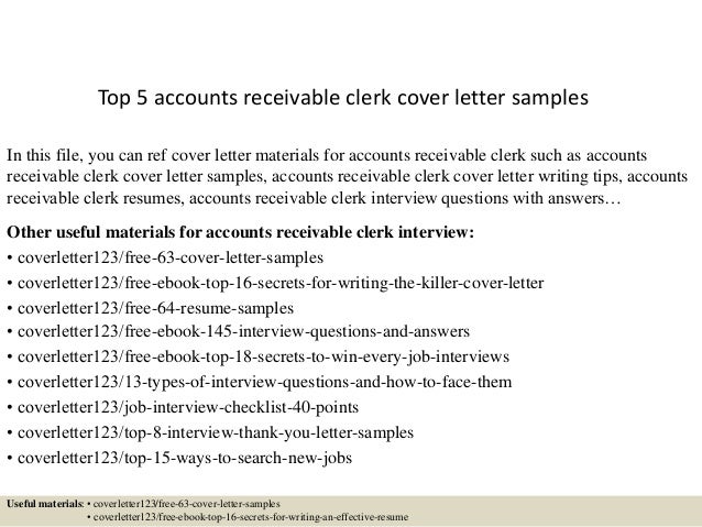 cover letter for accounts receivable