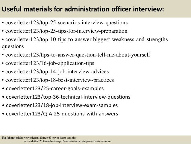 administrative officer cover letter
