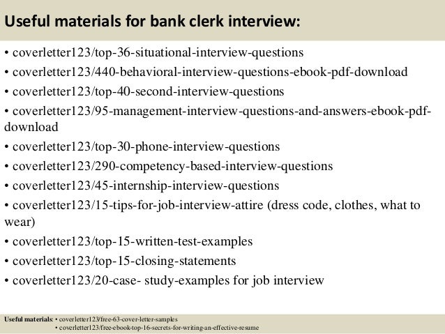 Sample cover letter bank clerk