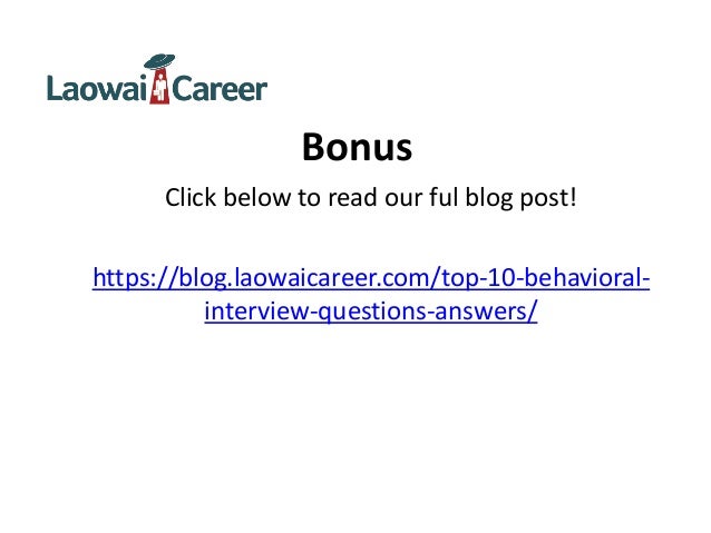 top 5 behavioral interview questions and answers top behavioral interview questions