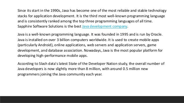 Top 5 benefits of hiring java development company for your business | PPT