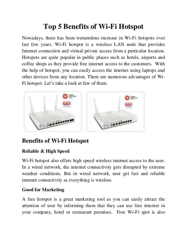 Top 5 Benefits of WiFi Hotspot