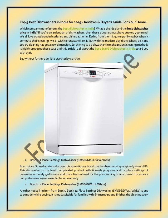 best dishwashers 2019 reviews