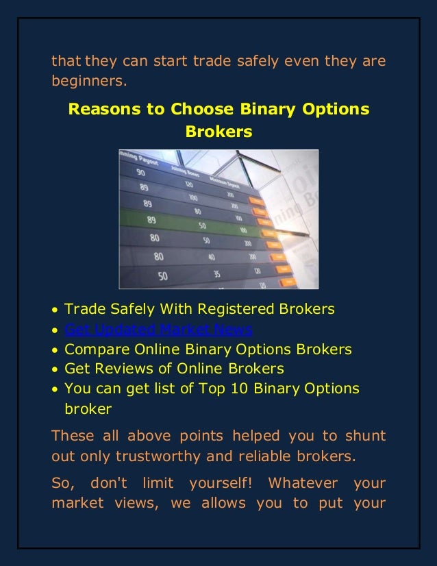 binary options trading checklist