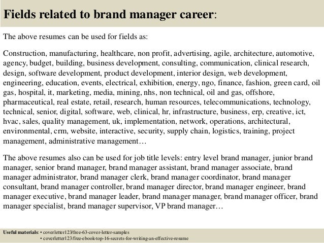 associate brand manager cover letter