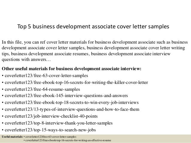 sample business cover letters